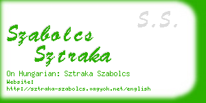 szabolcs sztraka business card